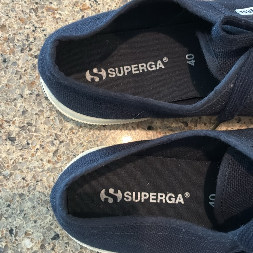 9W/7.5M (EU 40) Superga 2750 Cotu Classic Sneakers - Navy White - Picture 2 of 9